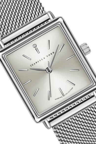 Isabella Ford Квадратен аналогов часовник с диамант Жени