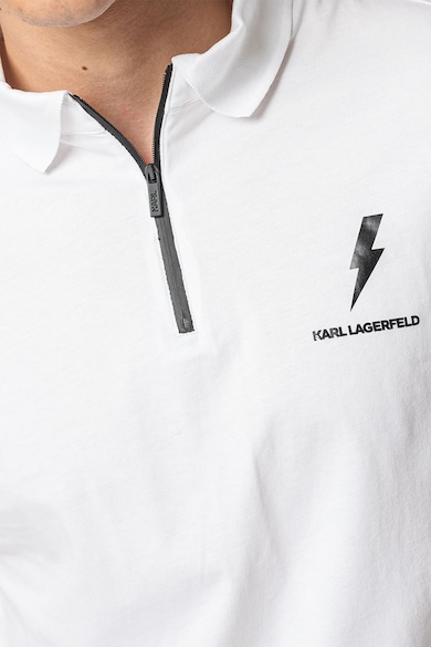 Karl Lagerfeld Galléros póló rövid cipzárral férfi
