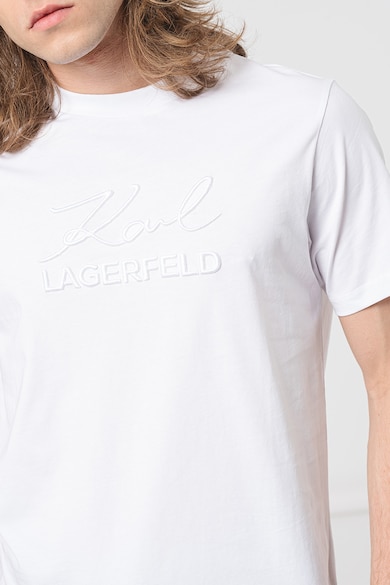 Karl Lagerfeld Kerek nyakú póló hímzett logóval férfi