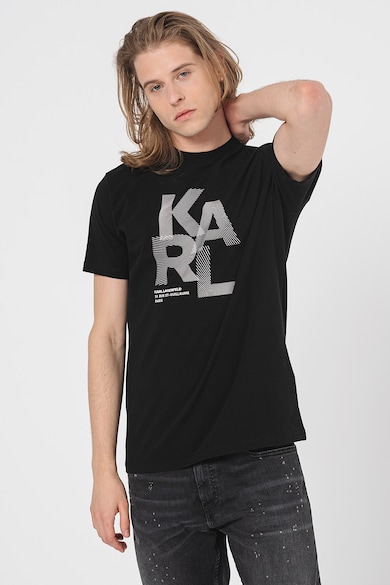 Karl Lagerfeld Kerek nyakú logós póló férfi