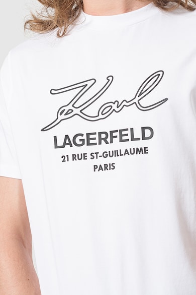 Karl Lagerfeld Kerek nyakú logómintás póló férfi