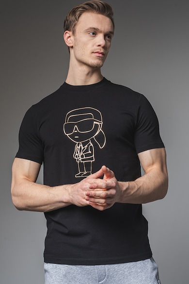 Karl Lagerfeld Тениска с овално деколте и принт Мъже
