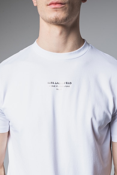 Karl Lagerfeld Тениска с памук с овално деколте Мъже