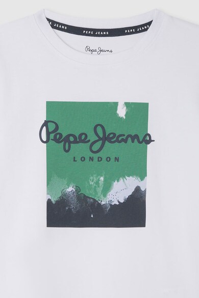 Pepe Jeans London Памучна тениска с щампа Момчета