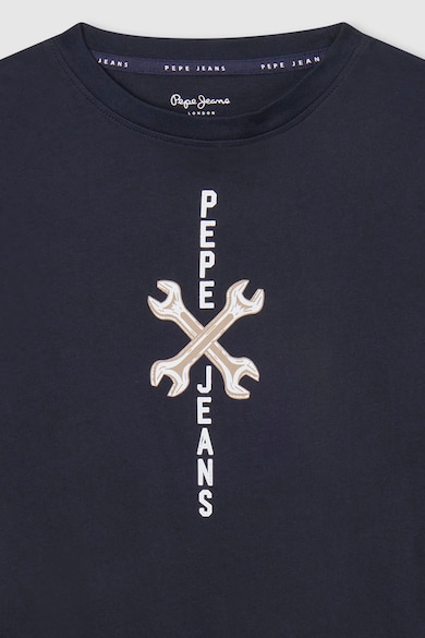 Pepe Jeans London Памучна тениска с лого Момчета