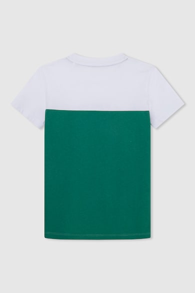 Pepe Jeans London Памучна тениска с дизайн с цветен блок Момчета