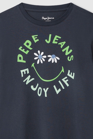 Pepe Jeans London Тениска с лого и надпис Момичета