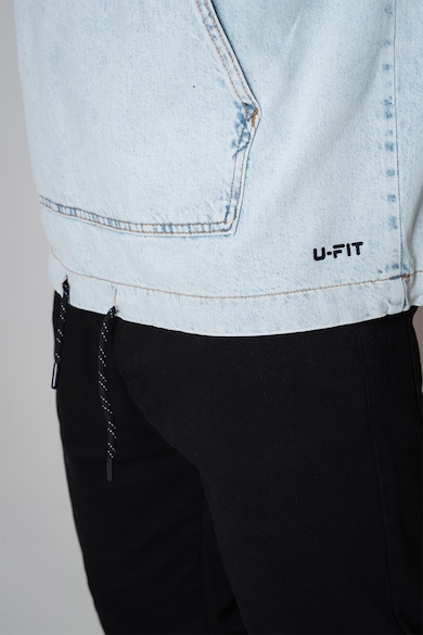 uFIT Kapucnis pulóver rövid cipzáros hasítékkal férfi