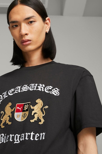 Puma Тениска с овално деколте с лого и бродерия Мъже