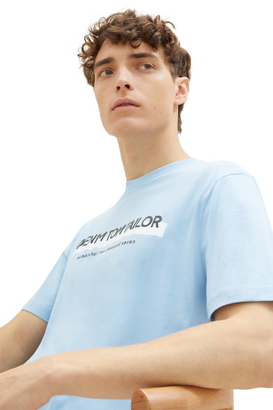 Tom Tailor Тениска с овално деколте и лого Мъже