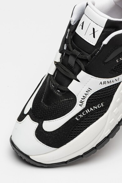 ARMANI EXCHANGE Pantofi sport de piele ecologica si material textil Femei