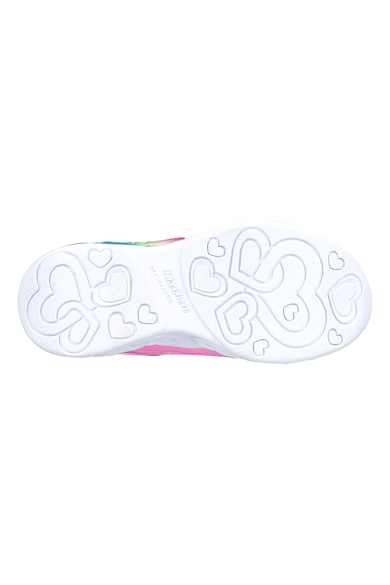 Skechers Pantofi sport cu inchidere velcro si lumini LED Infinite Heart Light Fete