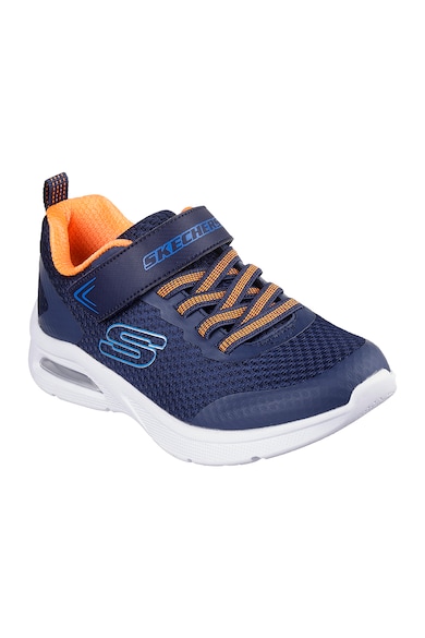 Skechers Pantofi sport cu inchidere velcro si detalii peliculizate Microspec Max Baieti