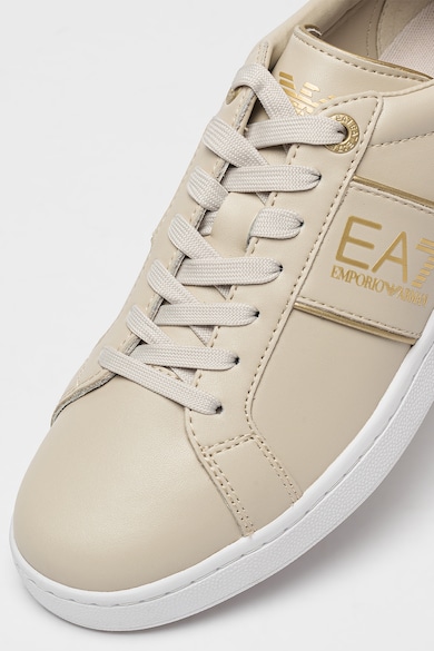 EA7 Pantofi sport de piele cu garnitura cu logo Femei