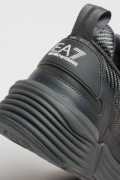 EA7 Műbőr sneaker hálós anyagbetétekkel női