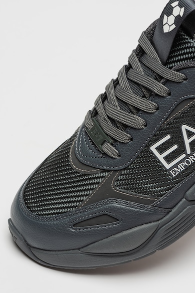 EA7 Pantofi sport de piele ecologica cu insertii de plasa Femei