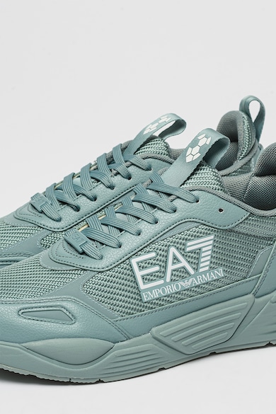 EA7 Pantofi sport de piele ecologica cu insertii de plasa Femei