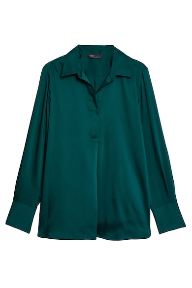 Marks & Spencer Сатинирана блуза с остра яка Жени