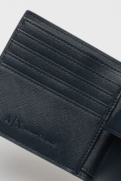 ARMANI EXCHANGE Portofel pliabil cu aspect de piele saffiano Barbati