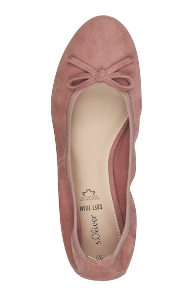 s.Oliver Egyszínű bőr balerina cipő női