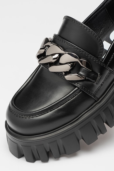 Buffalo Pantofi loafer de piele ecologica cu aplicatie din lant Femei