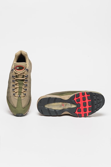 Nike Pantofi sport de piele intoarsa cu garnituri de plasa Air Max 95 Barbati