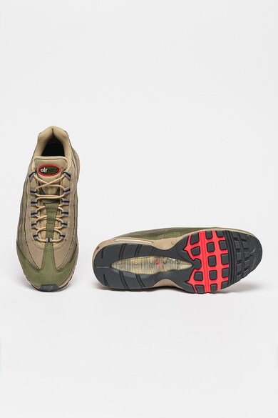 Nike Pantofi sport de piele intoarsa cu garnituri de plasa Air Max 95 Barbati