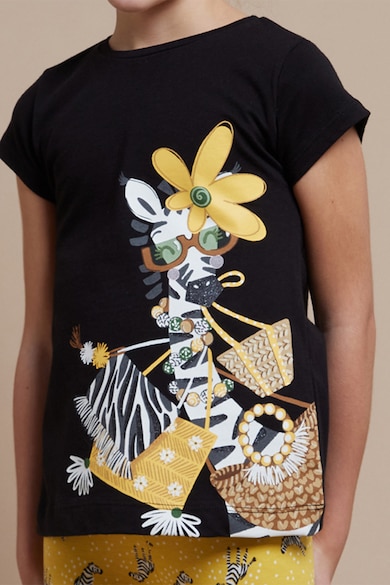 Mayoral Памучна тениска с фигурална щампа Момичета