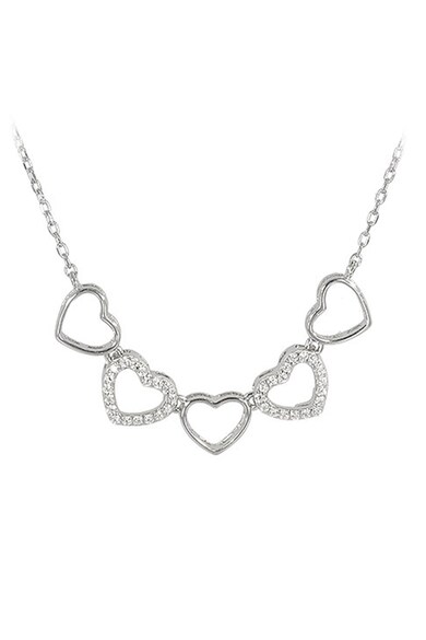 Steliani Sterling ezüst nyaklánc szív alakú medálokkal női