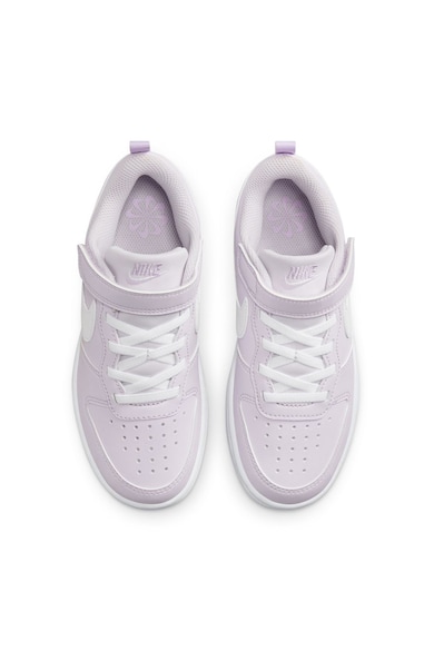 Nike Pantofi sport de piele ecologica cu inchidere velcro Court Borough Fete