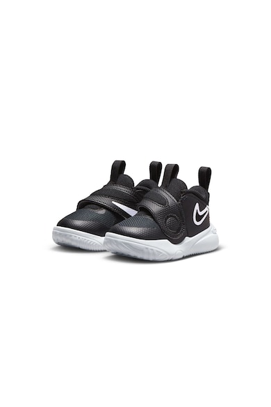 Nike Pantofi sport de piele si plasa cu velcro pentru baschet Baieti
