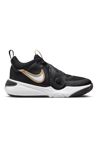 Nike Pantofi cu garnituri din piele pentru baschet Team Hustle Fete