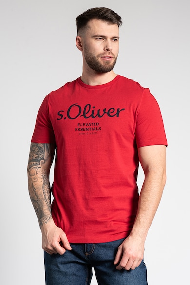 s.Oliver Памучна тениска с лого Мъже