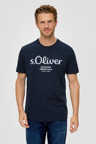 s.Oliver Памучна тениска с лого Мъже