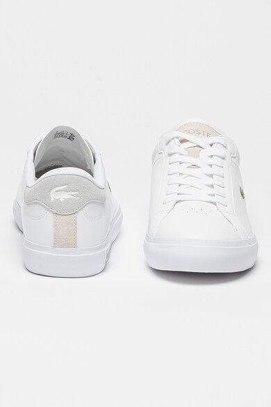 Lacoste Bőrsneaker nyersbőr részletekkel férfi