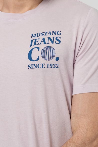 Mustang Tricou cu decolteu la baza gatului si logo pe piept Austin Barbati