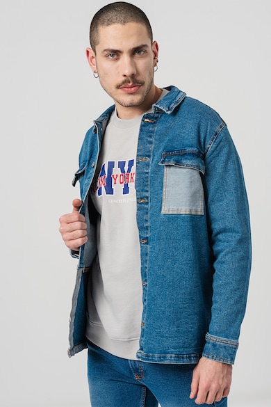 Denim Project Vékony farmerkabát fedőlapos zsebekkel férfi