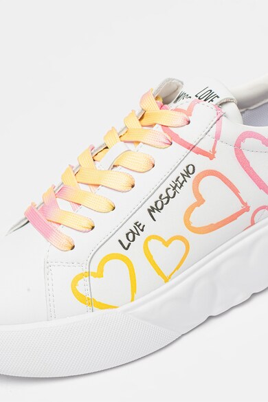 Love Moschino Кожени спортни обувки с шарка Жени