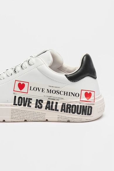 Love Moschino Bőrsneaker logóval női