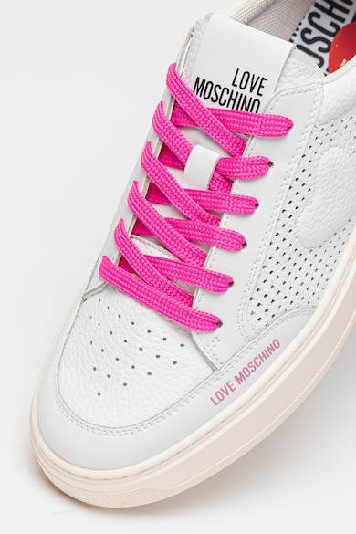 Love Moschino Кожени спортни обувки със синтетика Жени