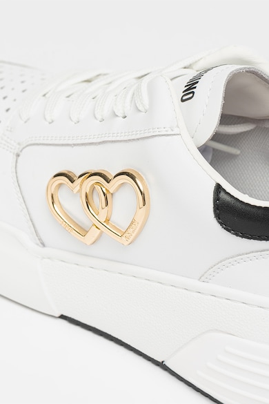 Love Moschino Star 50 műbőr sneaker szívecskés részletekkel női
