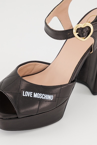Love Moschino Кожени сандали с масивен ток Жени