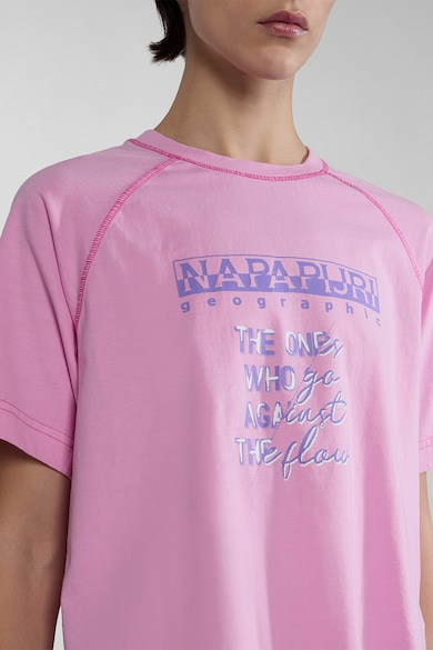 Napapijri Tricou de bumbac cu imprimeu logo S-Aberdeen Femei
