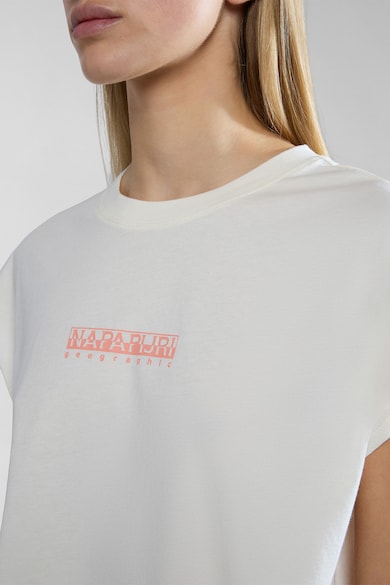 Napapijri Памучна тениска S-Tahi лого и шарка Жени