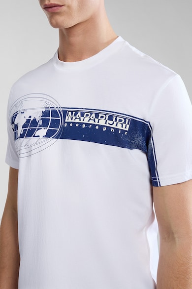 Napapijri Тениска с овално деколте и фигурален принт Мъже