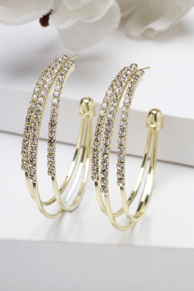 AVANT-GARDE PARIS Обеци с покритие от 18К злато и кристали Жени