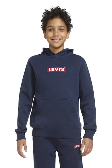 Levi's Kapucnis pamutpulóver logóhímzéssel Fiú