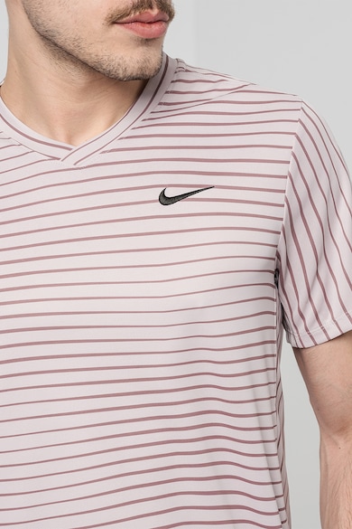 Nike Раирана тениска за тенис с Dri-FIT Мъже