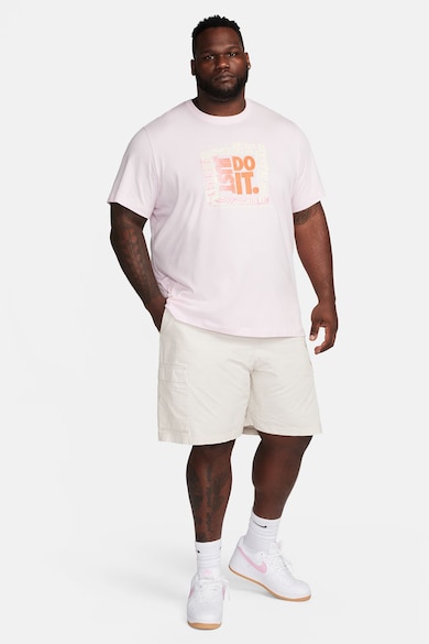 Nike Tricou cu decolteu la baza gatului si imprimeu Barbati
