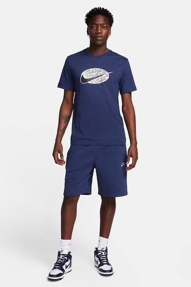 Nike Tricou cu decolteu la baza gatului si imprimeu logo Swoosh Barbati